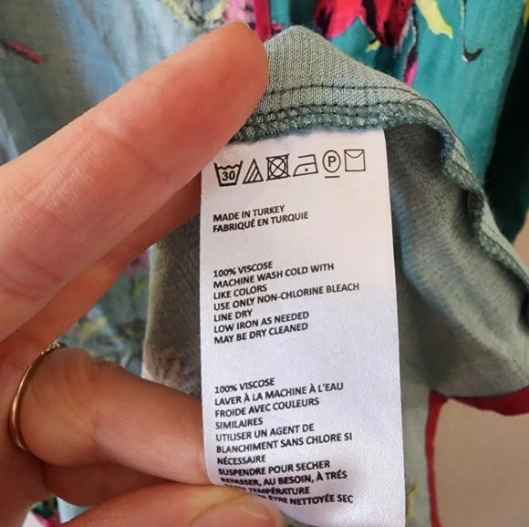 Free People Teal Floral Kimono Robe - Picture 5 of 6